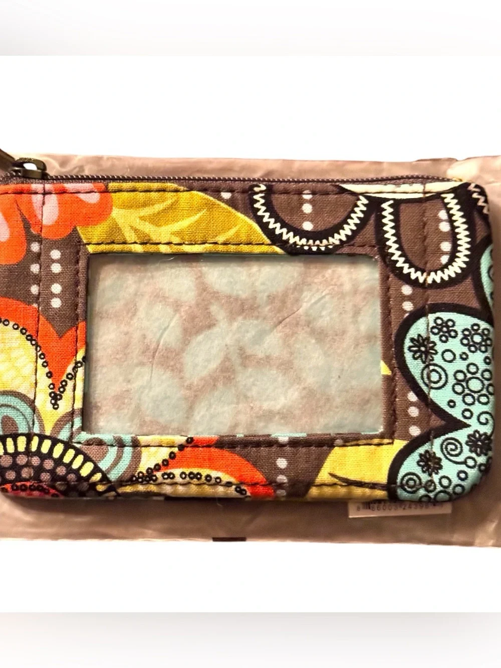 Vera Bradley Retired 2014 Flower Shower Zip ID Case NWT Deadstock